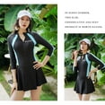 thumbnail image 5 of SIEYIO Women's Surfing Swimsuit Long Sleeves Bathing Suit Skirt Style for Sun for Protection Swimming Wear for Surfing Water Ac, 5 of 17