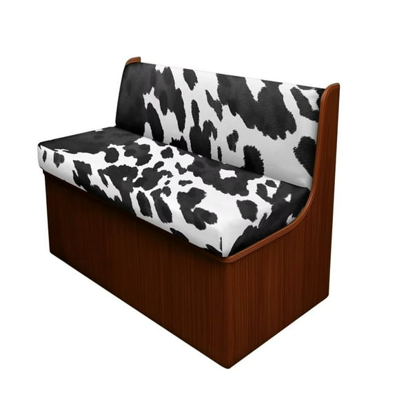 XYZCANDO Cow Print RV Dinette Cushion Covers Washable Furniture Covers Universal RV Accessories for Inside Bench Cushion Comfortable 2 Seat Sofa Cover Stretchable Slip Covers for Loveseat White