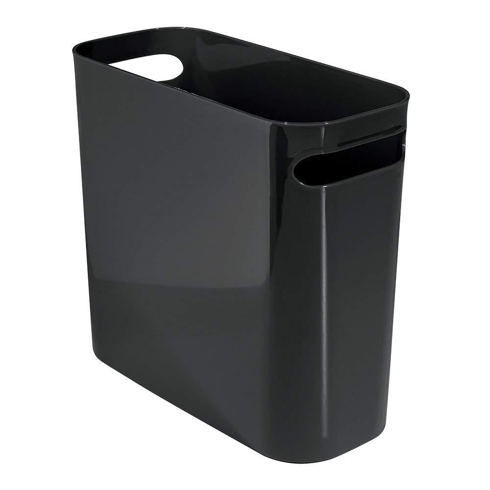 Una Rectangular Trash Can with Handles, Waste Basket Garbage Can for