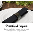 thumbnail image 2 of Colored Napkins - BLACK - Decorative Dinner Napkins - Cloth Like and Disposable - Elegant & Durable - Soft & Absorbent - Versatile 16"x16" - Packaged for Easy Storage - Box of 50 - by SimuLinen, 2 of 7