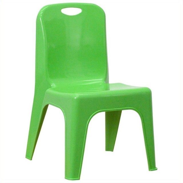Bowery Hill Chaise d'École Empilable en Vert