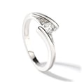 thumbnail image 4 of Oryn Jewelry 14K Stamped White Gold Plated Moissanite Ring - 1.5 Ct Brilliant Round Cut Moissanite Band - Sweeping Bypass Wedding Band - Office to Occasion Jewelry, 4 of 6
