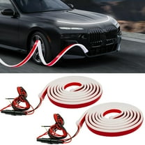 2X Car LED Hood Light Strip, 79'' White Exterior Flexible Waterproof Hood Light with Dynamic Daytime Running Lights Strip for Car/SUV/Truck