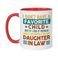 thumbnail image 1 of Taza Vintage para Hija, Diseño Humorístico "No Tengo Hijo Favorito", Impresa Por Ambos Lados, de Cerámica, Apta para Lavavajillas y Microondas, Ideal para El Día de La Madre y El Día Del Pad, 1 of 5