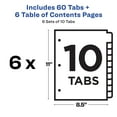 thumbnail image 6 of (2 pack) Avery Ready Index 10 Tab Dividers, Customizable TOC, 6 Sets (11188), 6 of 10