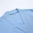 thumbnail image 4 of Minnieouse de algodón de crespón para mujer, albornoces cortos, camisón de Hotel para el hogar, absorbente de sudor, ropa de dormir de Color Pijama Azul L Minnieouse AP019192-06, 4 of 6
