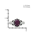 thumbnail image 7 of 6 3/4 Carat T.G.W. Ruby And Black & White Diamond Accent Sterling Silver 3-Piece Jewelry set, 7 of 7