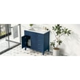 thumbnail image 2 of 36 Inch Bathroom Vanity with Sink Combo - Blue Solid Wood Frame Bathroom Cabinet with Ample Storage Drawers, Water-Resistant MDF Accents for Modern Bathroom Furniture, 2 of 9