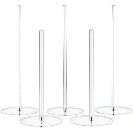 

Donut Stands Acrylic Wedding Display Party Holder Birthday 15Inch and 10Inch(Clear Pack of 5)