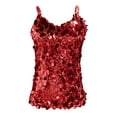 thumbnail image 6 of Maplenight Sequin Tops for Women Sparkly Shiny Cami Tank Top Glitter Party Strappy Camisole Concert Outfits, 6 of 9