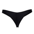 thumbnail image 4 of Women Summer Beachwear Sexy V Shaped Bikini Underwear Brief Panties Breathable Underwear (XS, Black), 4 of 9