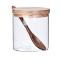thumbnail image 3 of Caja de especias de vidrio, coctelera de especias, vinagrera de cocina, caja de condimentos, botes de condimentos para Tapa de madera B, 3 of 7
