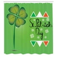 thumbnail image 3 of Ambesonne Celebration Shower Curtain, Clover Leaf Flags, 69"Wx84"L, Olive and Fern Green, 3 of 5