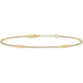 thumbnail image 3 of Solid 14K Yellow Gold Polished w/1 in ext. Anklet - 10"- Made In Italy - 2.5gm, 3 of 6