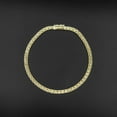 thumbnail image 2 of Radiant Jewelry 5 CTW Round Cut Simulated Diamond CZ Tennis Bracelet, 925 Sterling Silver, 14K Yellow Gold Plated, 2 of 2