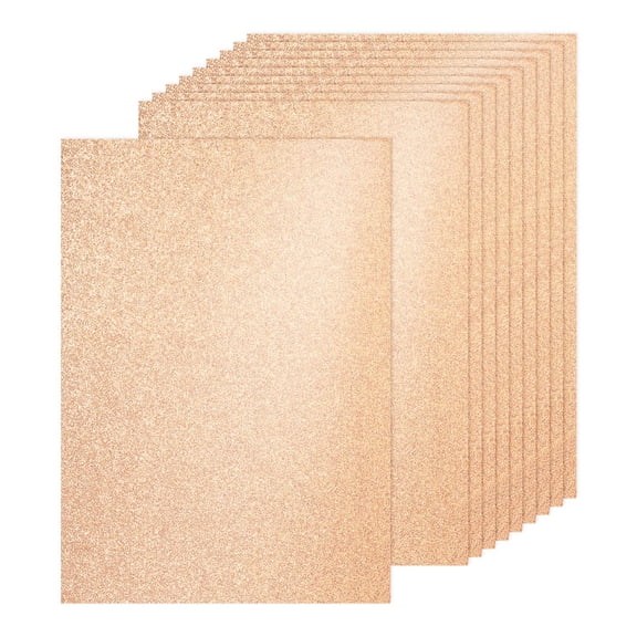20Sheets Champagne Glitter Cardstock, 8.3x11.7 in A4 Glitter Paper Card Stock Shiny Scrapbook 250gsm Sparkly Paper Large Shimmer for Crafts Scrapbook DIY Art Wedding Party