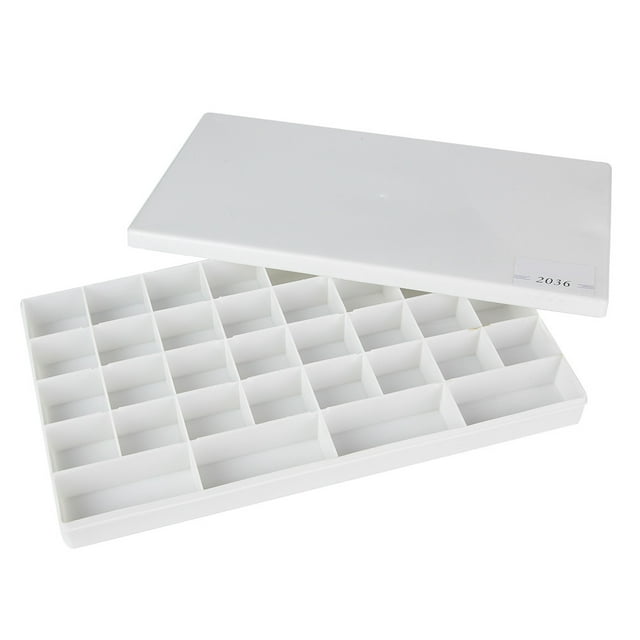 24/36 Grid Hard Cover Square Pigment Box Color Box Gouache Watercolor Acrylic Art Paint Box Color Mixing Painting