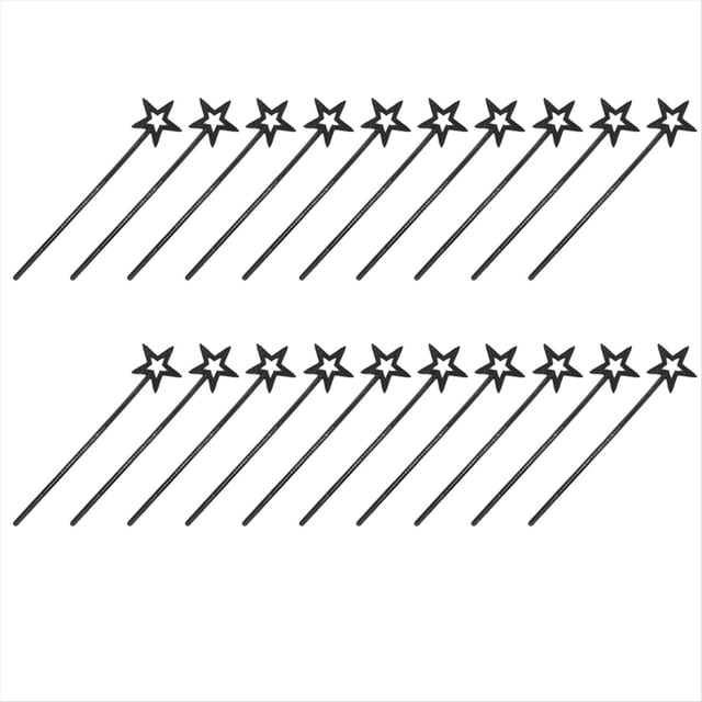 Varita Mágica de Princesa Negra, Varita de Hada, Varita de Estrella Brillante para Accesorios de Disfraces, Juego de Rol, Decoración de Fiesta de Cumpleaños