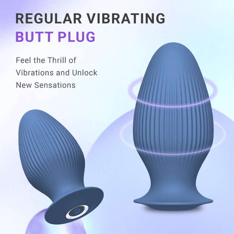 Feather Vibrating Butt Plug, Anal Toys for Men and Women, 100% Silicone  Vibrator with 10 Frequency Modes for Solo & Couples Fun, Smooth Butt Plugs  for Easy Insertion, IPX7 Waterproof Adult Toys -