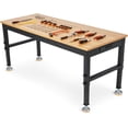 thumbnail image 1 of 72 In Adjustable Height Workbench with Heavy-Duty Rubberwood Top and Built-In Power Outlets - 2500 LB Capacity Table for Garage Workshop Office, 1 of 6