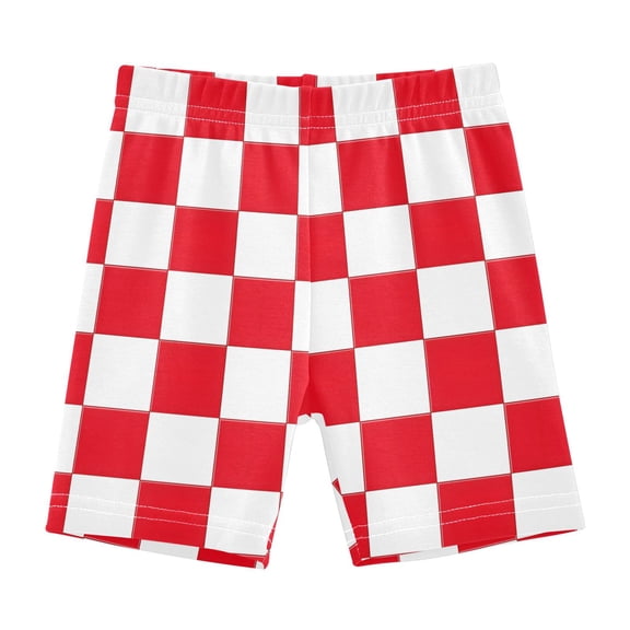 joogoo Checkered Grid-t9 Girls Lined Shorts Bike Dance Bottoms 6T