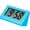 Blue, variant on Tiny Digital Clock With Clear LED Display Queit Movement 55x25x30mm Portable Size For Bedroom Study Room Office Desk