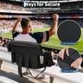 thumbnail image 6 of EuKer 2 Pack Stadium Seats for Bleachers, 20.5" Portable Folding Stadium Chairs with 6-Position Adjustment and Cup Holder, Black, 6 of 7