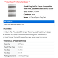 thumbnail image 2 of Spark Plug Set 24 Piece - Compatible with 1996, 2004 Mercedes-Benz SL600, 2 of 2