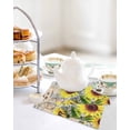 thumbnail image 4 of Sunflowers Kitchen Dish Towels for Drying Dishes Set of 2, Botanical Floral Farmhouse Retro Wood Grain Waffle Weave Microfiber Hand Tea Bathroom Towels Quick Dry & Absorbent Towel 12x12, 4 of 7
