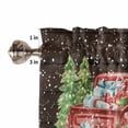 thumbnail image 5 of Merry Christmas Red Truck Kitchen Curtains and Valances Set, Winter Snowflake Gift Wood Grain Rod Pocket Window Valance Window Curtain Panels for Living Room Bedroom Laundry, 27.5x36in, 3 Pieces, 5 of 7