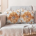 thumbnail image 4 of Boho Orange Throw Pillow Covers 18x18 inch Set of 2, Rust Coral Floral Persian Carpet Double Sided Pattern Soft Plush Cushion Cover for Couch Sofa Bed Decorative, Only Pillowcase (No Insert), 4 of 6