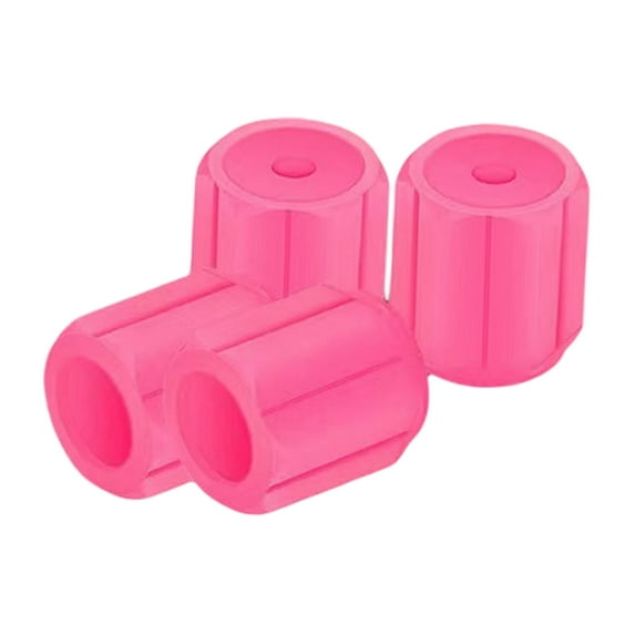 4Pcs Car Tire Stem Caps, Luminous Tire Stem Caps Bike Tire Caps Dust cover Accessories for Truck Bike Vehicles SUV , Pink