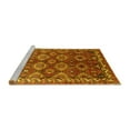 thumbnail image 2 of Ahgly Company Machine Washable Indoor Round Oriental Yellow Industrial Area Rugs, 6' Round, 2 of 4