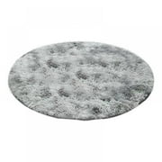 Round Fluffy Area Rugs for Living Room Bedroom Soft Plush Gradient Color Carpet Home Decor Nursery Rugs for Kid Girls and Boys