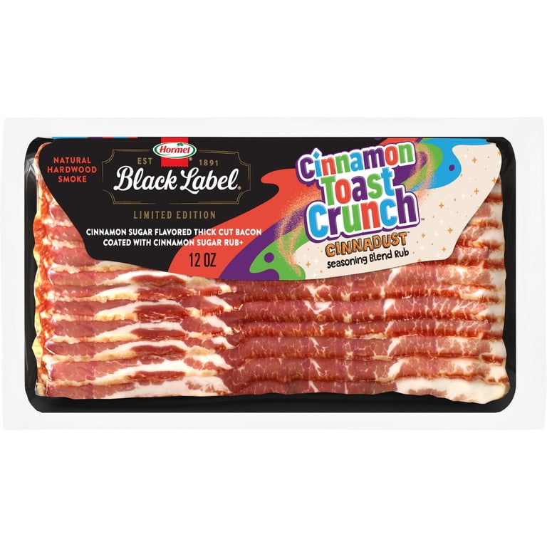 HORMEL BLACK LABEL CINNAMON TOAST CRUNCH Bacon, Refrigerated, 12