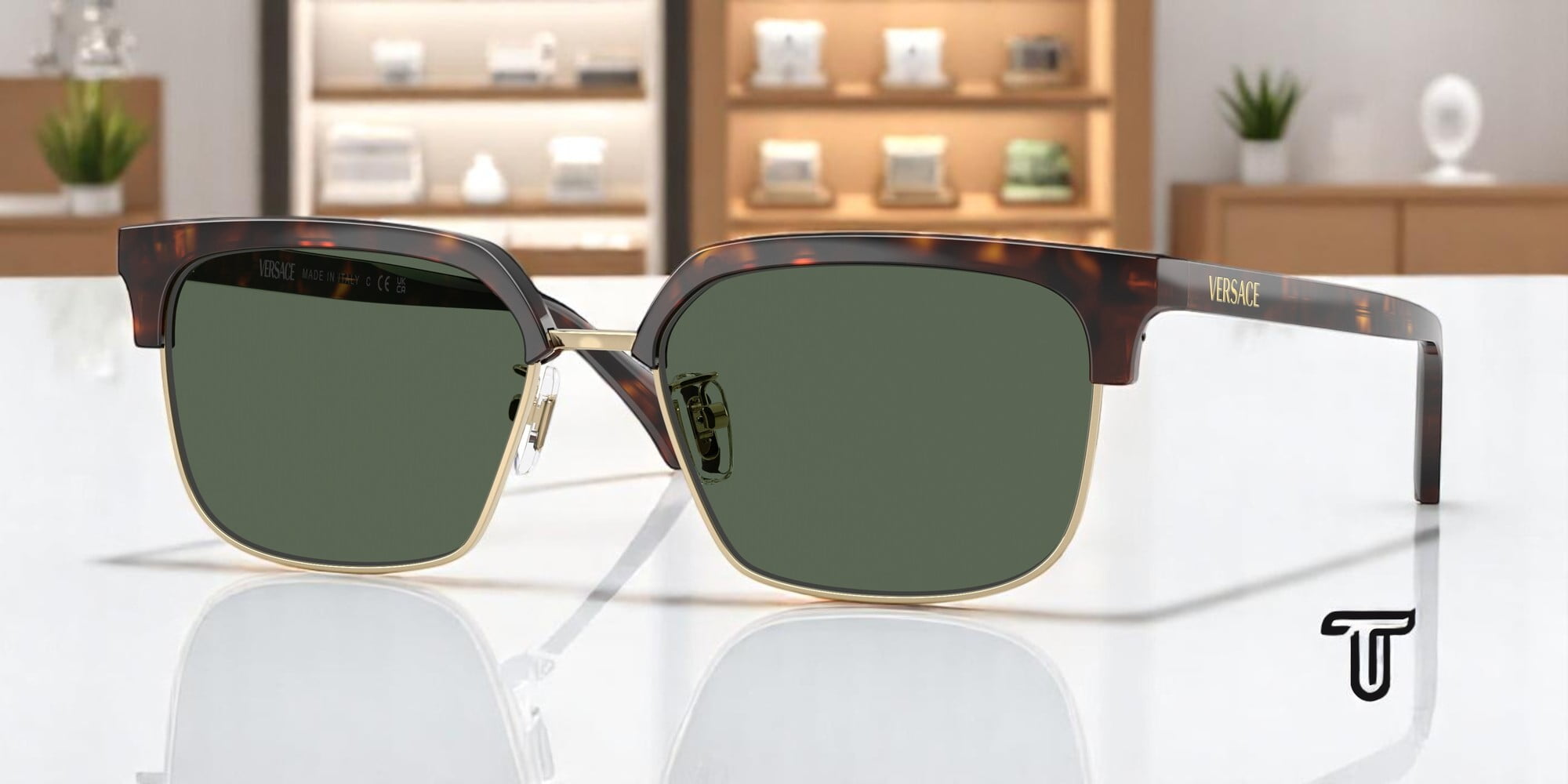 Versace Men's Silver Shield Sunglasses, Mirrored Gray Lens, UV
