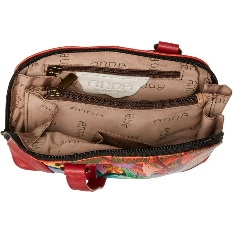 ANNA by Anuschka Women's Hand Painted Leather Organizer, Multi