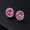 Dark Pink, variant on Birch 10 Pairs Fashion Women Lady Elegant Rhinestone Flower Ear Stud Earrings Gift Jewelry,Light Pink