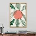 thumbnail image 2 of PixonSign Framed Canvas Print Wall Art Mid-Century Green Floral Forest Plant Red Circle Abstract Shapes Illustrations Modern Art Decorative Minimal for Living Room, Bedroom, Office - 16"x24" Natural, 2 of 5