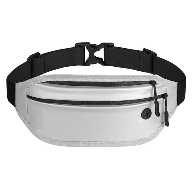 Riñonera deportiva, bolsa para teléfono móvil para correr, equipo para exteriores, riñonera multifuncional, plateada