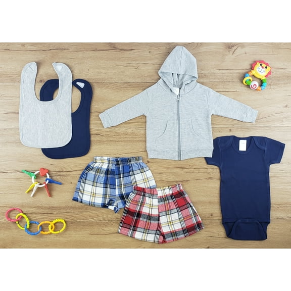 Bambini Baby Boy or Girl Newborn Layette Baby Clothes Shower Gift Set, 6-Piece