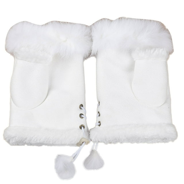 Binwennn Gants de Nettoyage pour Animaux de Cuisine Gants Jetables Gants de Cuisine Demi-Doigt Gants Chauds d'Hiver Gants pour Clavier pour Femmes Gants Demi-Doigt Réels
