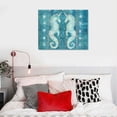 thumbnail image 5 of Orinice Sea Horse Starfish Blue Background Fine Art Aesthetic Poster & Print Wall Painting for Classroom Kitchen Office Farmhouse Bathroom Room Decor Pictures Wall Art Painting Canvas Print, 5 of 6