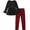 Black Red Plaid, variant on Girls 2 Piece Clothing Set Floral Ruffle Hem Bell Sleeve Top and Leggings Fall Winter Outfits