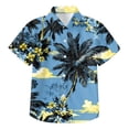 thumbnail image 5 of Ulanda Boy's Button Down Hawaiian Shirt Short Sleeve, Kids Summer Beach Hawaiian Shirts for Boys for 7-14 Years (Navy, 9-10 Years), 5 of 7