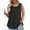 Black, variant on Plus Size Womens Tops Casual Sleeveless Tunics Summer Flowy T Shirts Peacock Blue