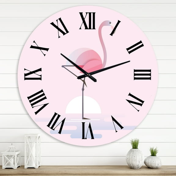 Designart 1 in Quartz Farmhouse Wall Clock