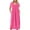 Pink, variant on Diufon Women's Plus Size Dresses Solid Color Dress V Neck Short Sleeve Maxi Dress with Pockets