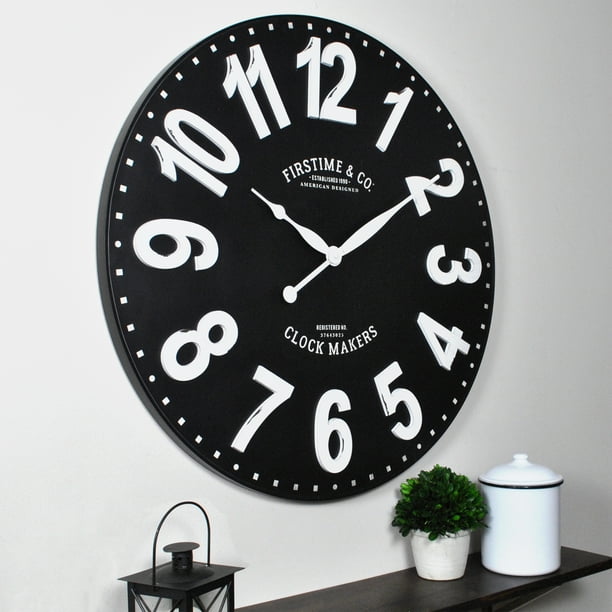 FirsTime & Co.® Sullivan Farmhouse Wall Clock, Black, 27 in Walmart