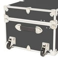 thumbnail image 2 of Rhino Trunk & Case XXL Leather Embossed Vinyl Trunk with Removable Wheels, College, Home & Office Storage 36"x18"x18" (Slate), 2 of 5
